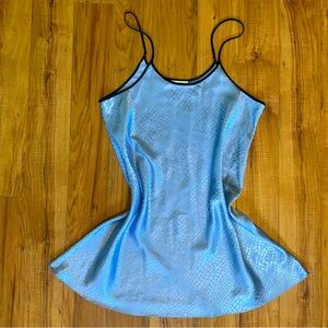 Oscar dela Renta pink label snake print satin babydoll nighty minidress slip MED